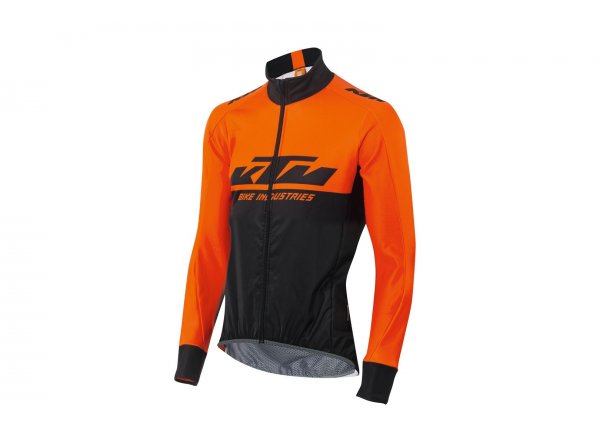Cyklistická bunda KTM Factory Team Windbreaker XW Black/orange