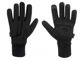 Cyklistické rukavice FORCE X72 zimní Black