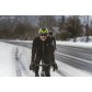  Cyklistická bunda FORCE FROST softshell zimní Black/grey 
